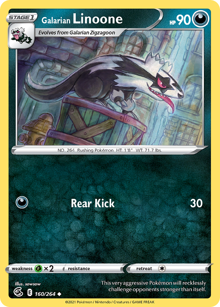 Galarian Linoone — SWSH08: Fusion Strike #160/264