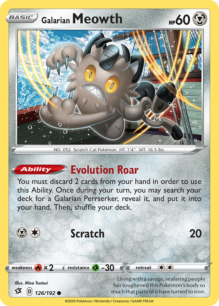 Galarian Meowth — SWSH02: Rebel Clash #126/192