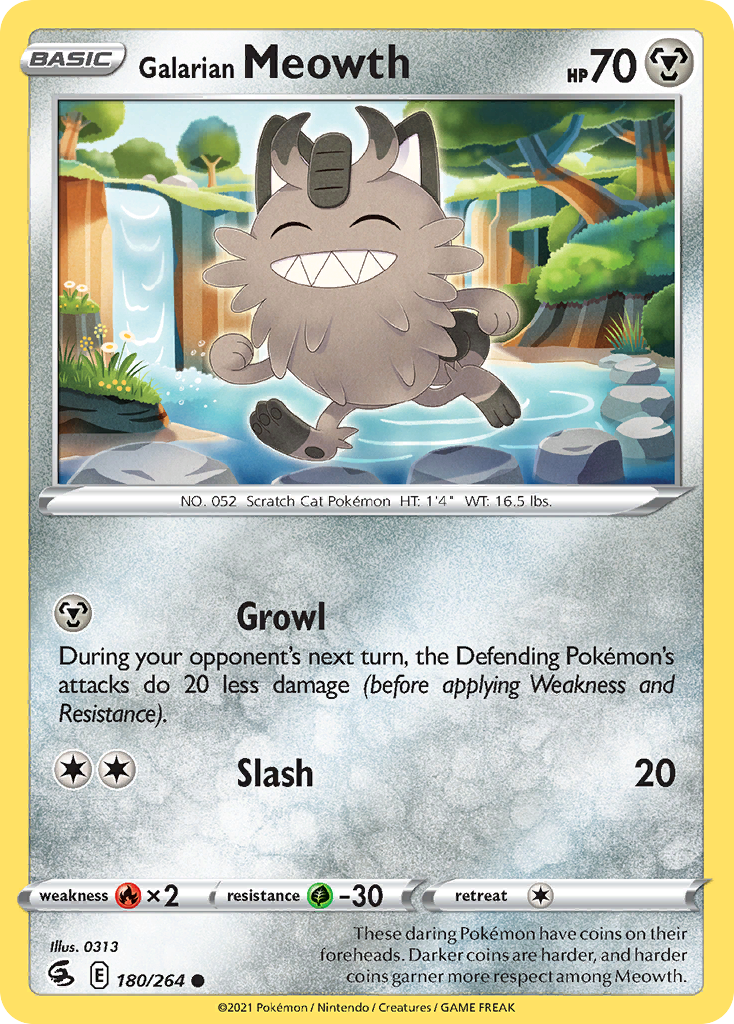 Galarian Meowth — SWSH08: Fusion Strike #180/264