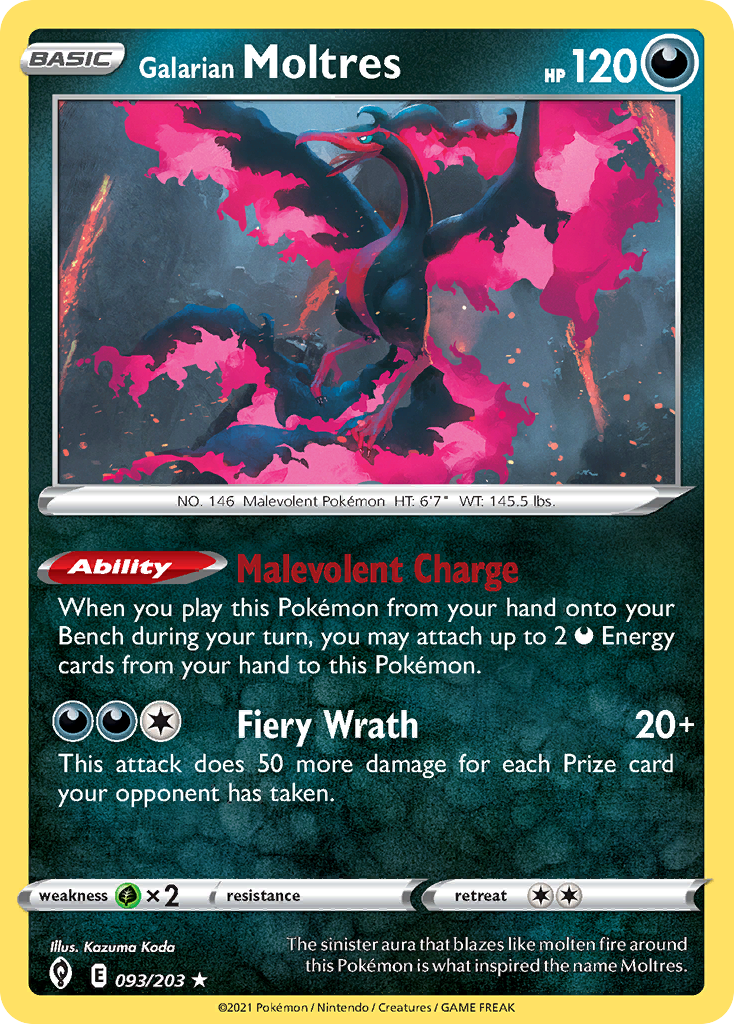 Galarian Moltres — SWSH07: Evolving Skies #093/203