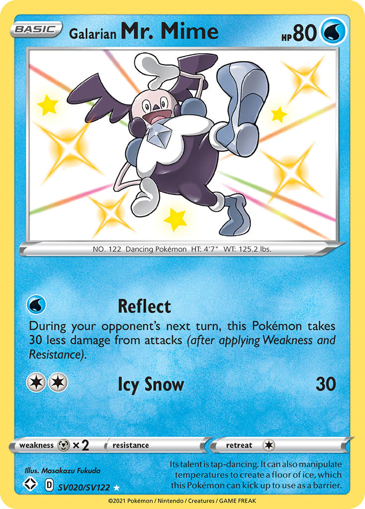 Galarian Mr. Mime — Shining Fates: Shiny Vault #SV020/SV122