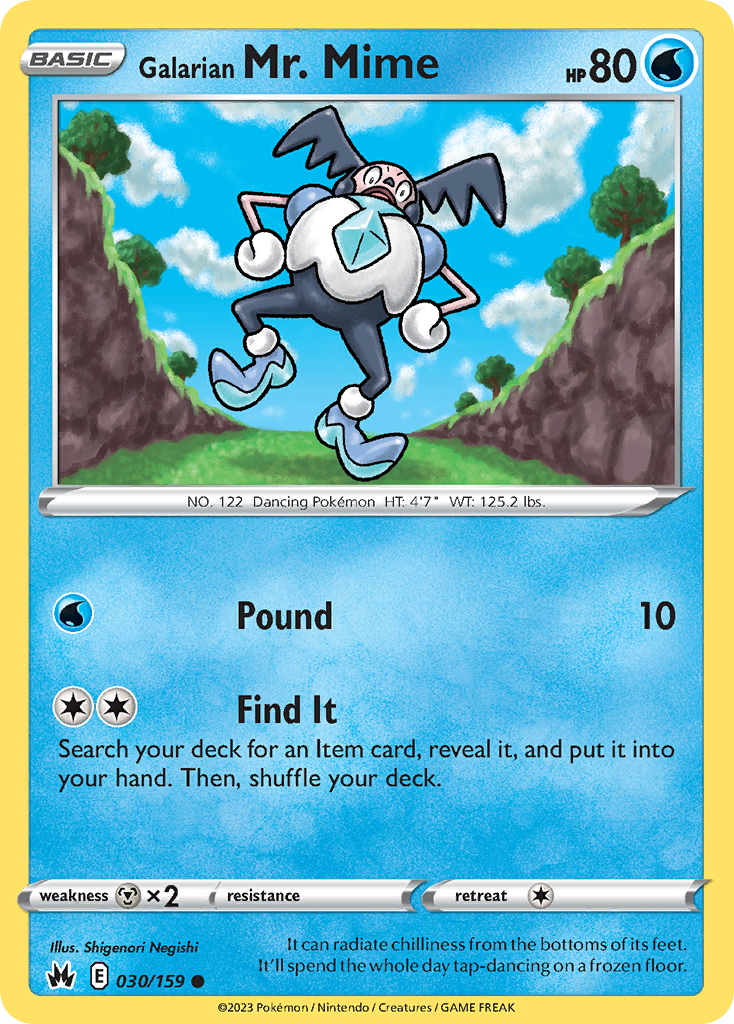 Galarian Mr. Mime — SWSH: Crown Zenith #030/159