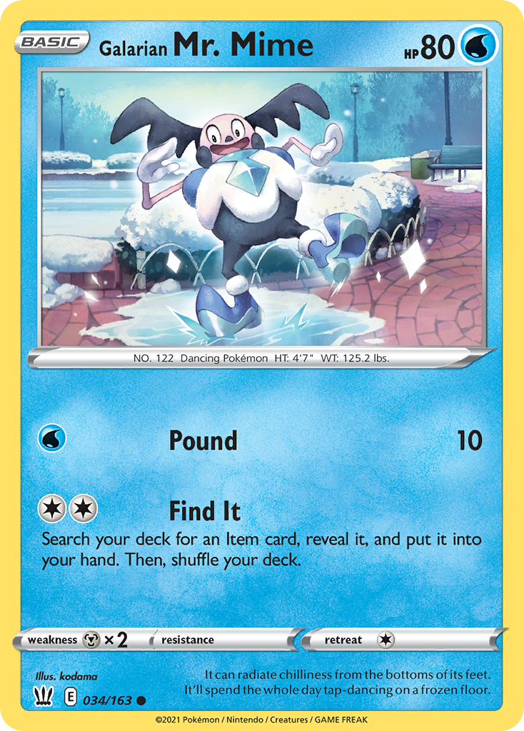 Galarian Mr. Mime — SWSH05: Battle Styles #034/163