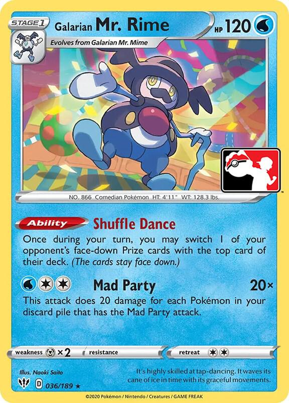 Galarian Mr. Rime — Prize Pack Series Cards #036/189