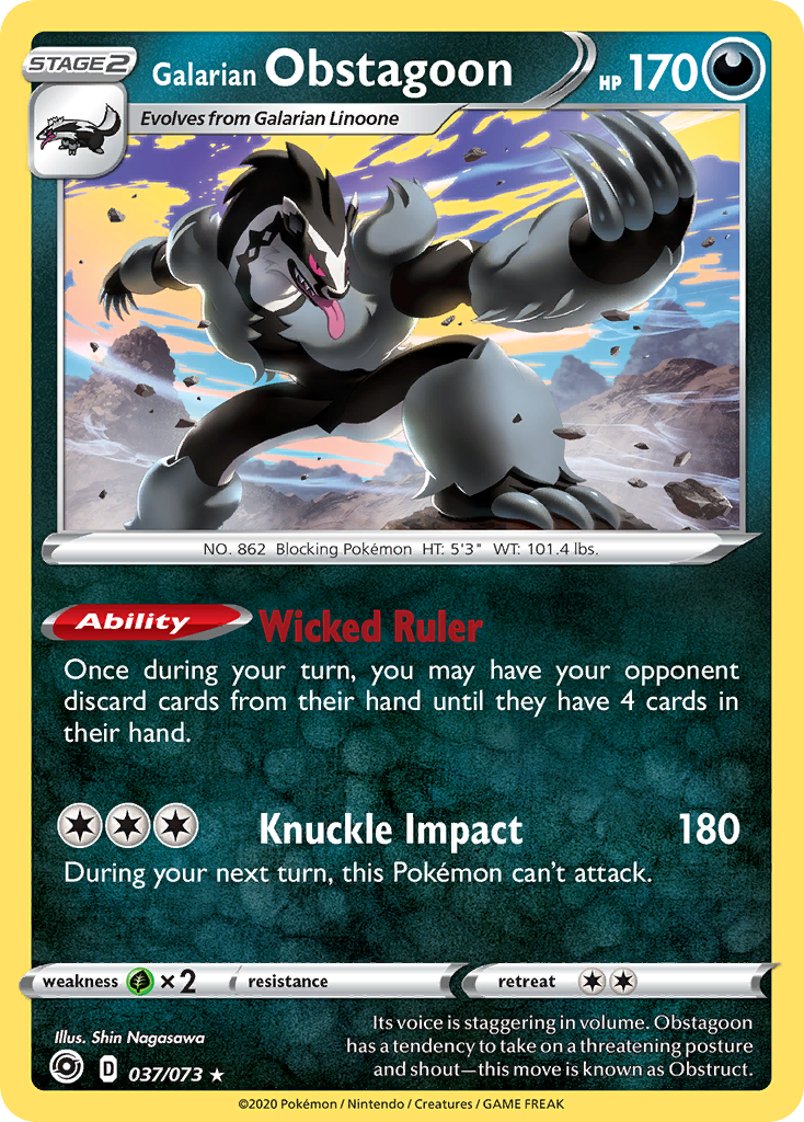 Galarian Obstagoon — Champion's Path #37/73