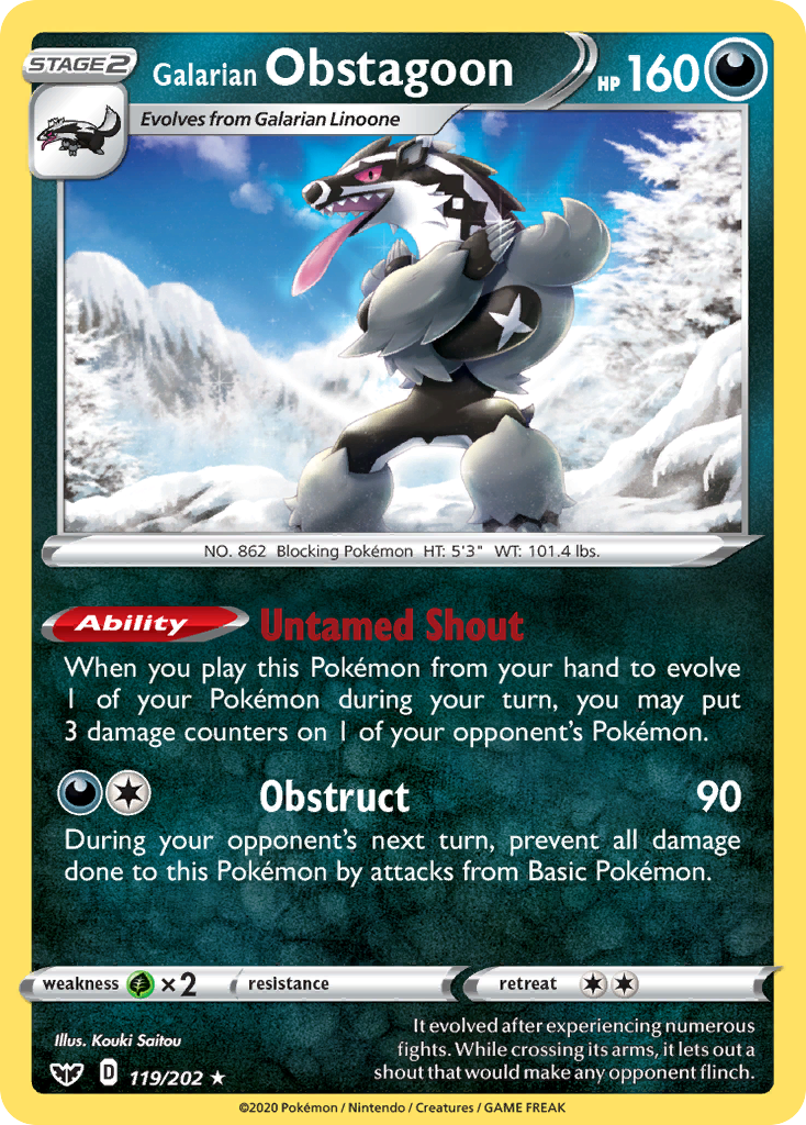 Galarian Obstagoon — Deck Exclusives #119/202