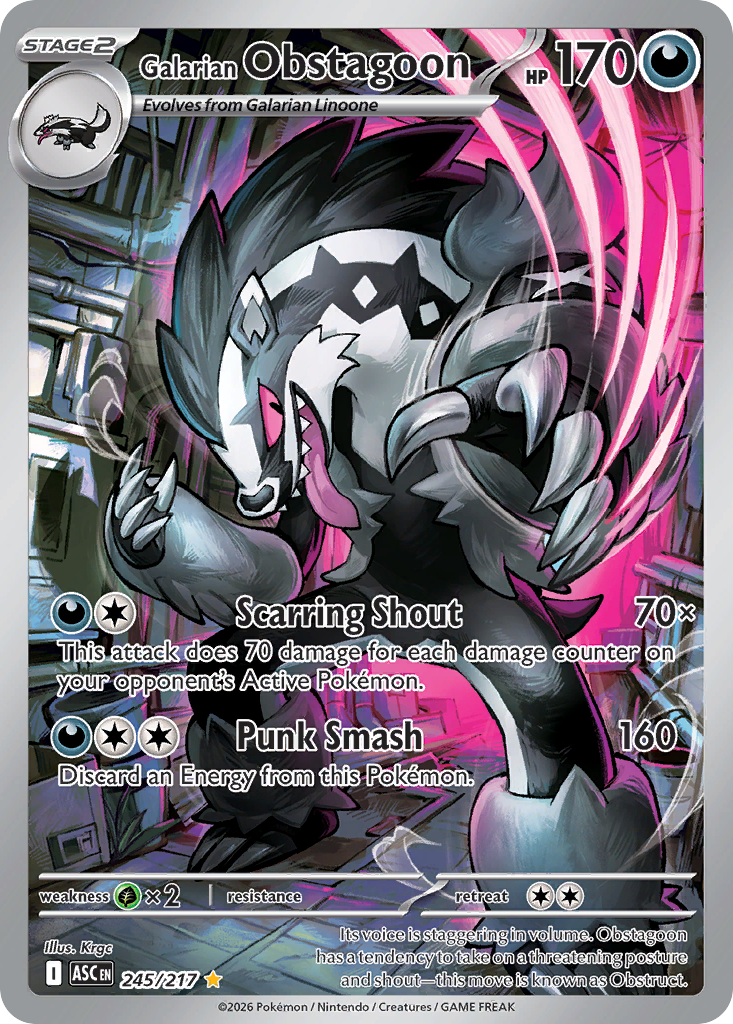 Galarian Obstagoon — ME: Ascended Heroes #245/217