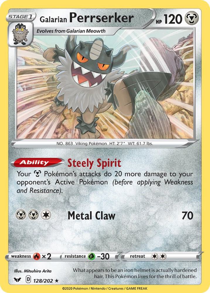 Galarian Perrserker 128/202 (SWSH Base Set) — Deck Exclusives #128/202