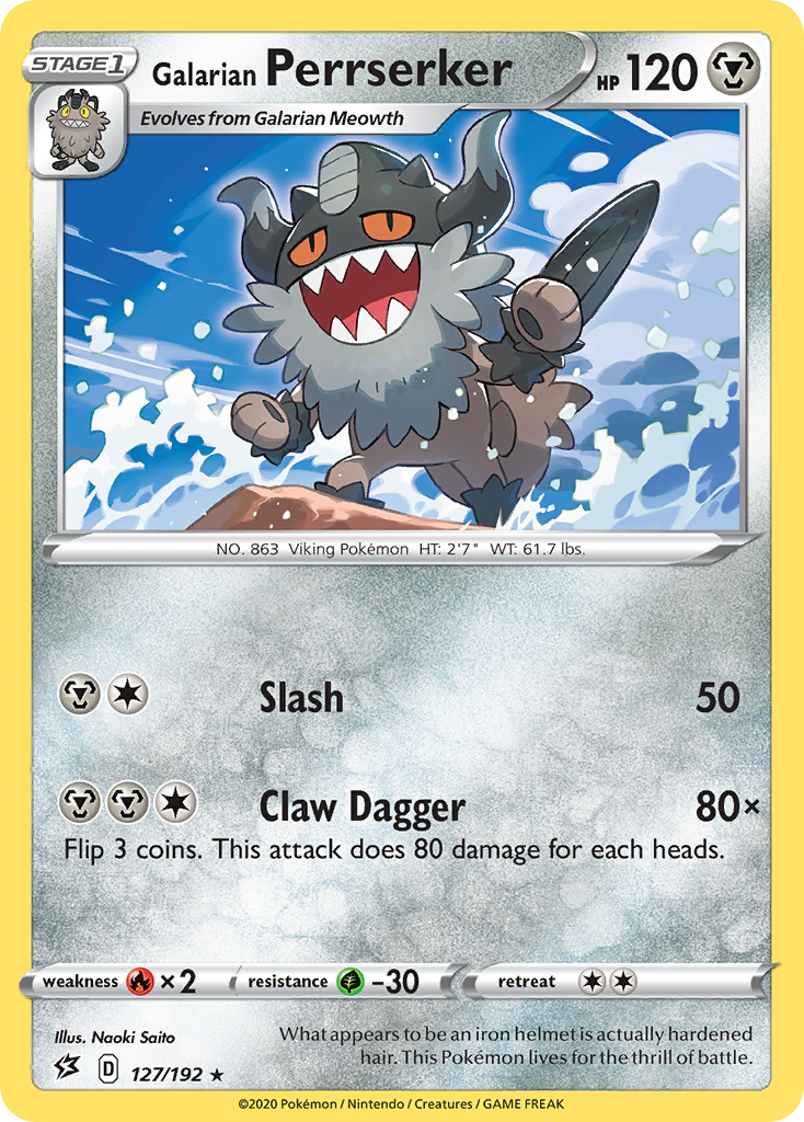 Galarian Perrserker — SWSH02: Rebel Clash #127/192