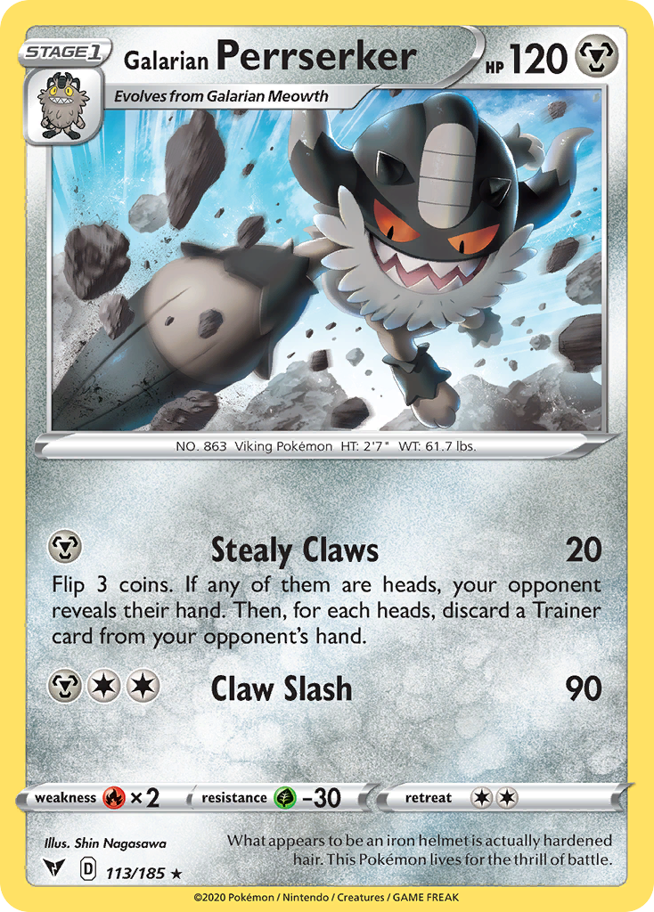 Galarian Perrserker — SWSH04: Vivid Voltage #113/185