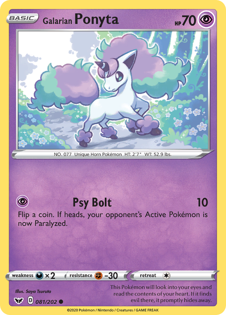 Galarian Ponyta — SWSH01: Sword & Shield Base Set #081/202