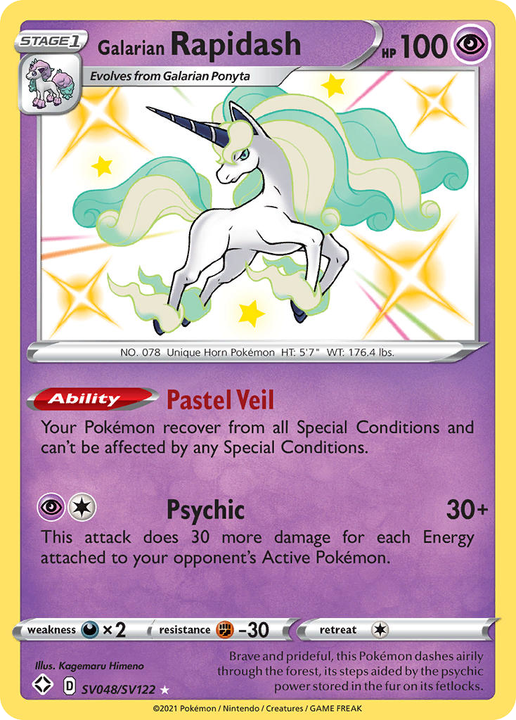 Galarian Rapidash — Shining Fates: Shiny Vault #SV048/SV122