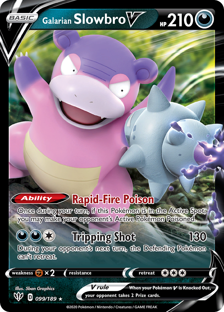 Galarian Slowbro V — SWSH03: Darkness Ablaze #099/189
