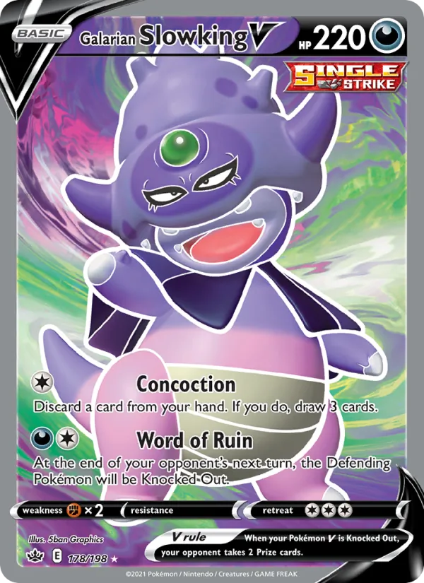 Galarian Slowking V (Full Art) — SWSH06: Chilling Reign #178/198