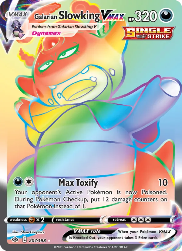 Galarian Slowking VMAX (Secret) — SWSH06: Chilling Reign #207/198