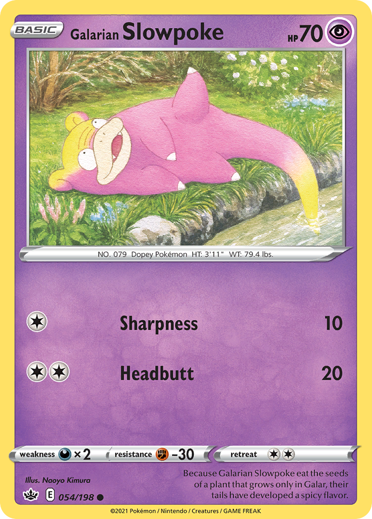Galarian Slowpoke — SWSH06: Chilling Reign #054/198
