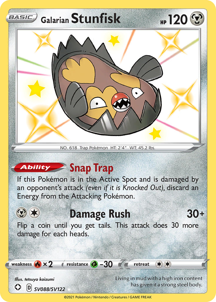 Galarian Stunfisk — Shining Fates: Shiny Vault #SV088/SV122