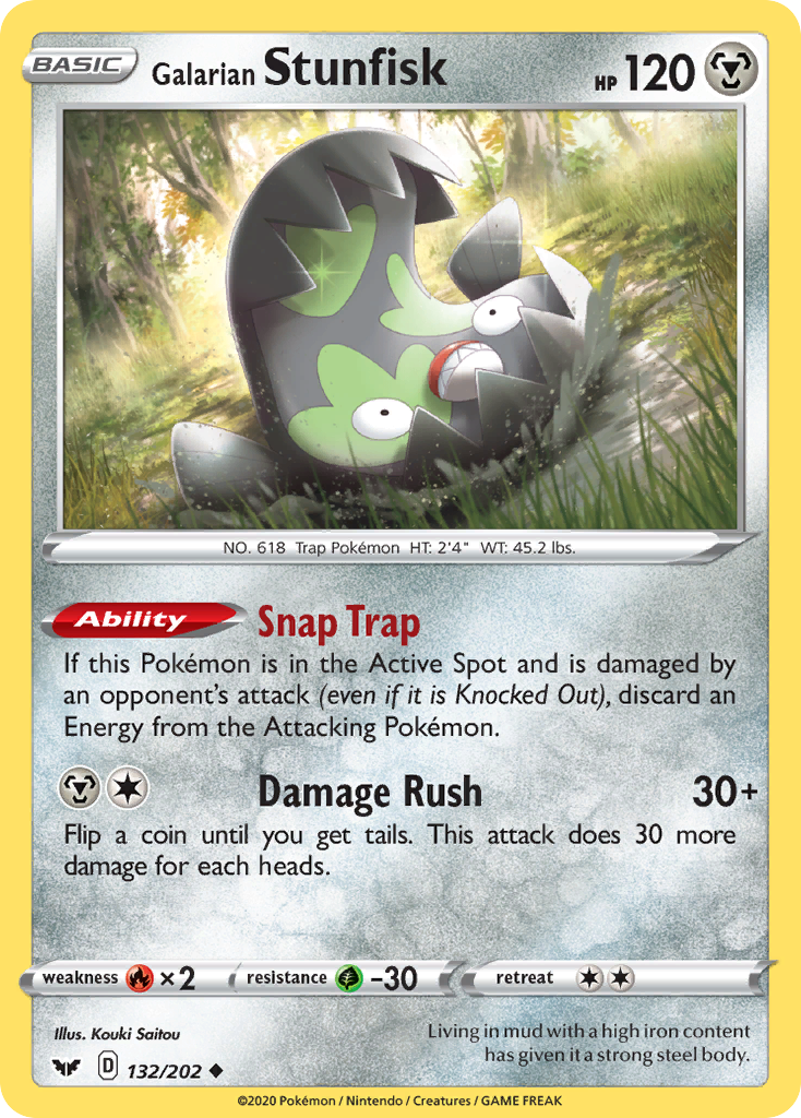 Galarian Stunfisk — SWSH01: Sword & Shield Base Set #132/202