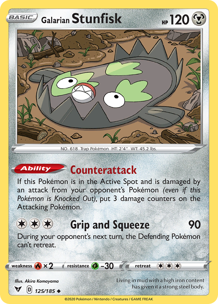 Galarian Stunfisk — SWSH04: Vivid Voltage #125/185