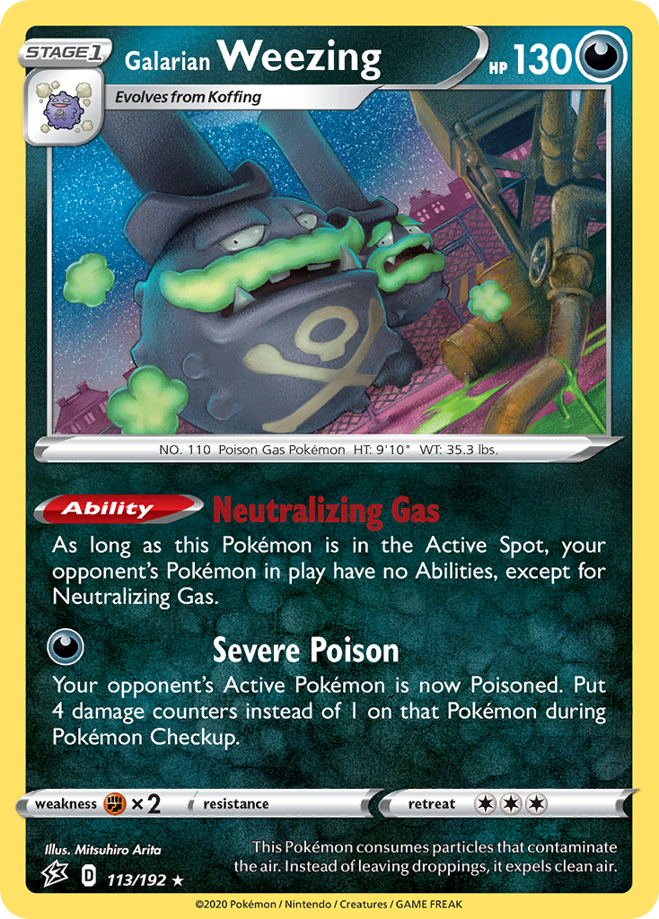 Galarian Weezing — SWSH02: Rebel Clash #113/192
