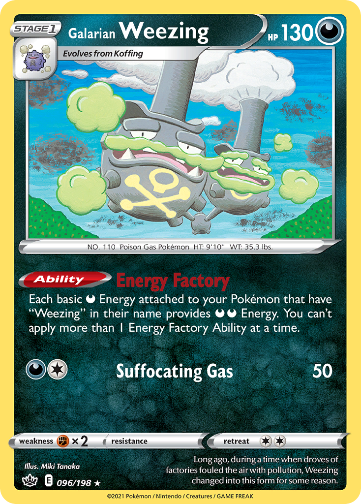 Galarian Weezing — SWSH06: Chilling Reign #096/198