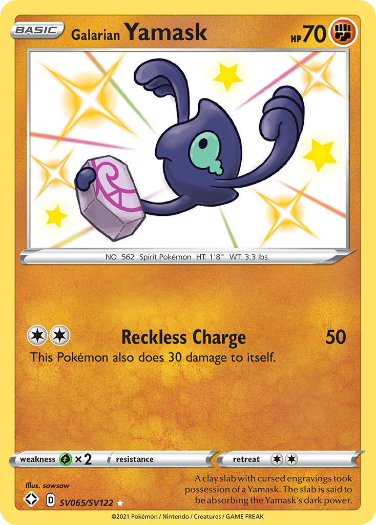 Galarian Yamask — Shining Fates: Shiny Vault #SV065/SV122