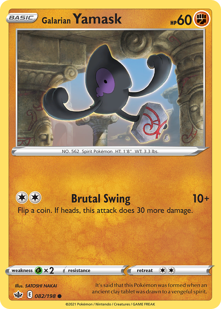 Galarian Yamask — SWSH06: Chilling Reign #082/198