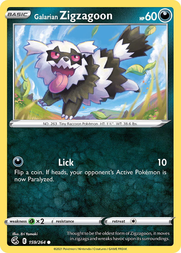 Galarian Zigzagoon — SWSH08: Fusion Strike #159/264