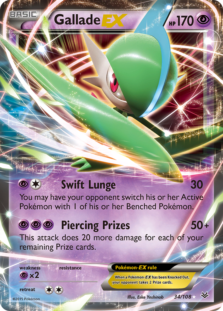 Gallade EX — XY - Roaring Skies #34/108