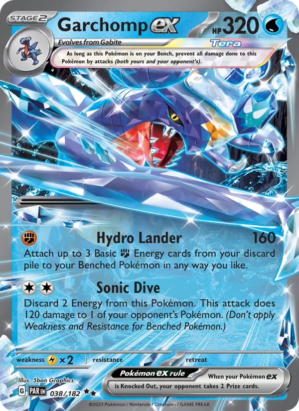 Garchomp ex — SV04: Paradox Rift #038/182
