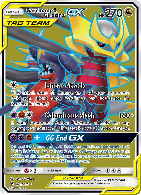 Garchomp & Giratina GX (Full Art) — SM - Unified Minds #228/236