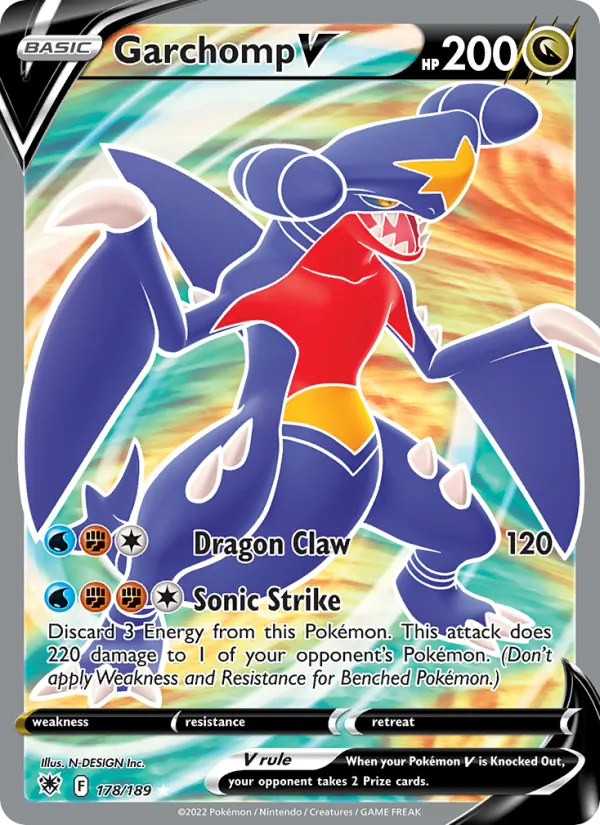 Garchomp V (Full Art) — SWSH10: Astral Radiance #178/189