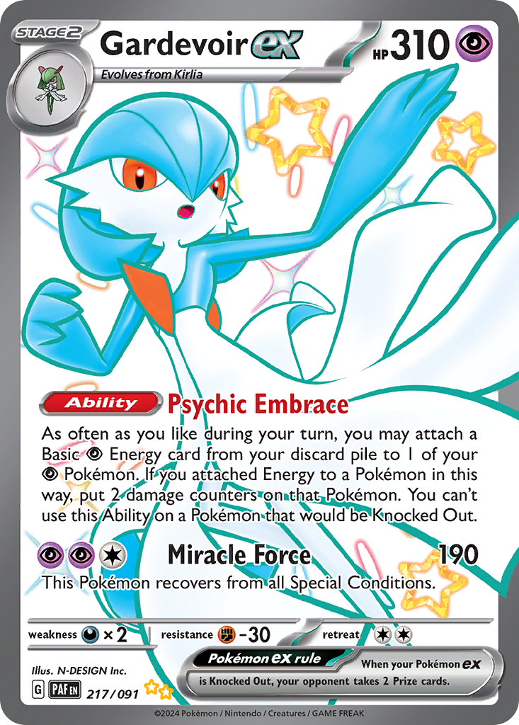 Gardevoir ex — SV: Paldean Fates #217/091