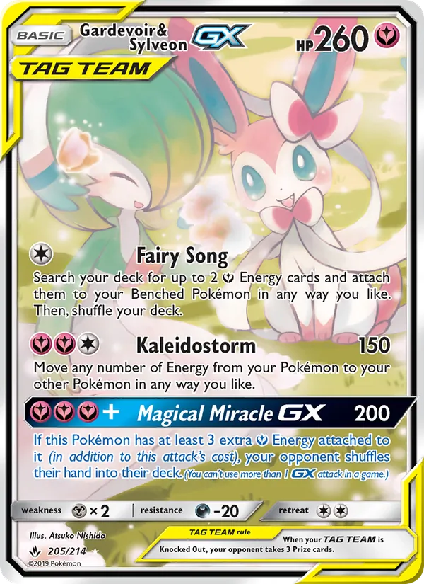 Gardevoir & Sylveon GX (205) (Alternate Full Art) — SM - Unbroken Bonds #205/214