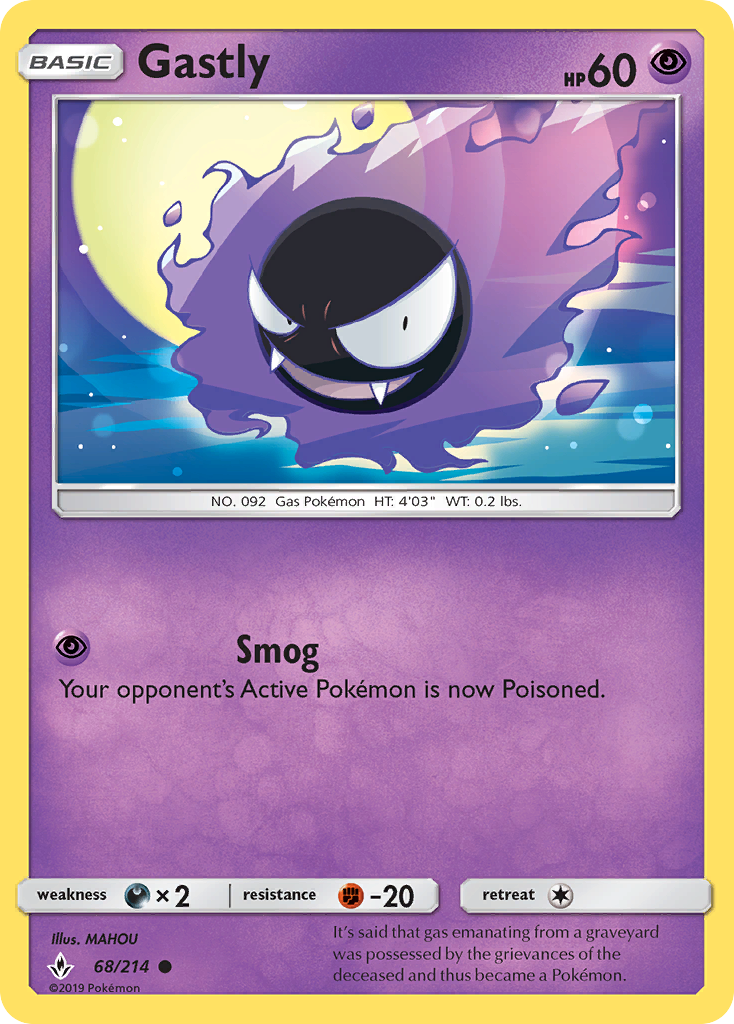 Gastly (68) — SM - Unbroken Bonds #68/214