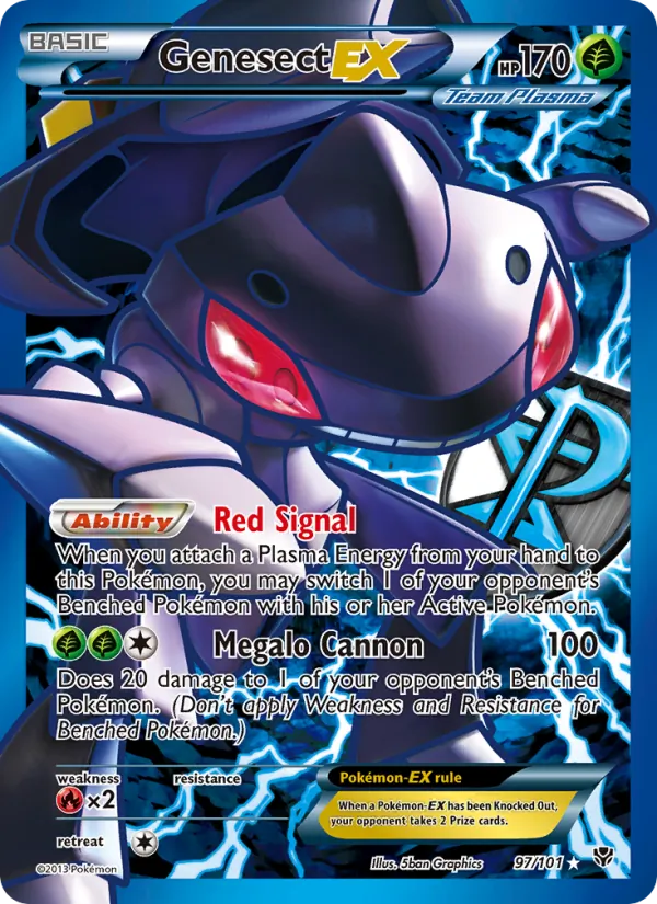 Genesect EX (Team Plasma) (97 Full Art) — Plasma Blast #97/101