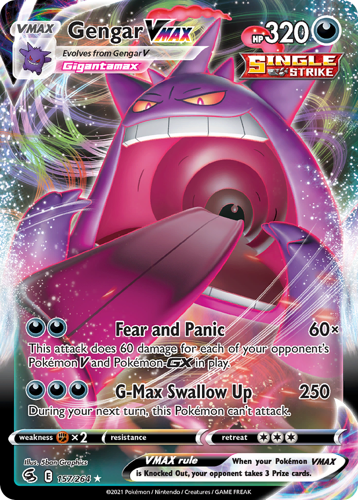 Gengar VMAX — SWSH08: Fusion Strike #157/264