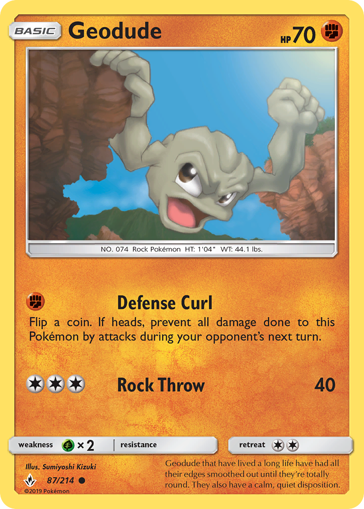 Geodude — SM - Unbroken Bonds #87/214