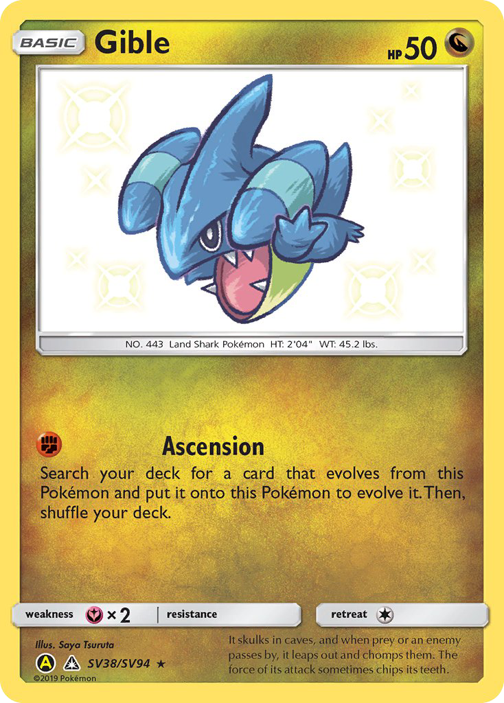 Gible — Hidden Fates: Shiny Vault #SV38/SV94
