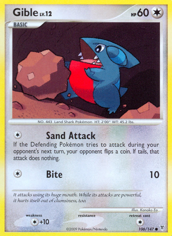Gible — League & Championship Cards #106/147