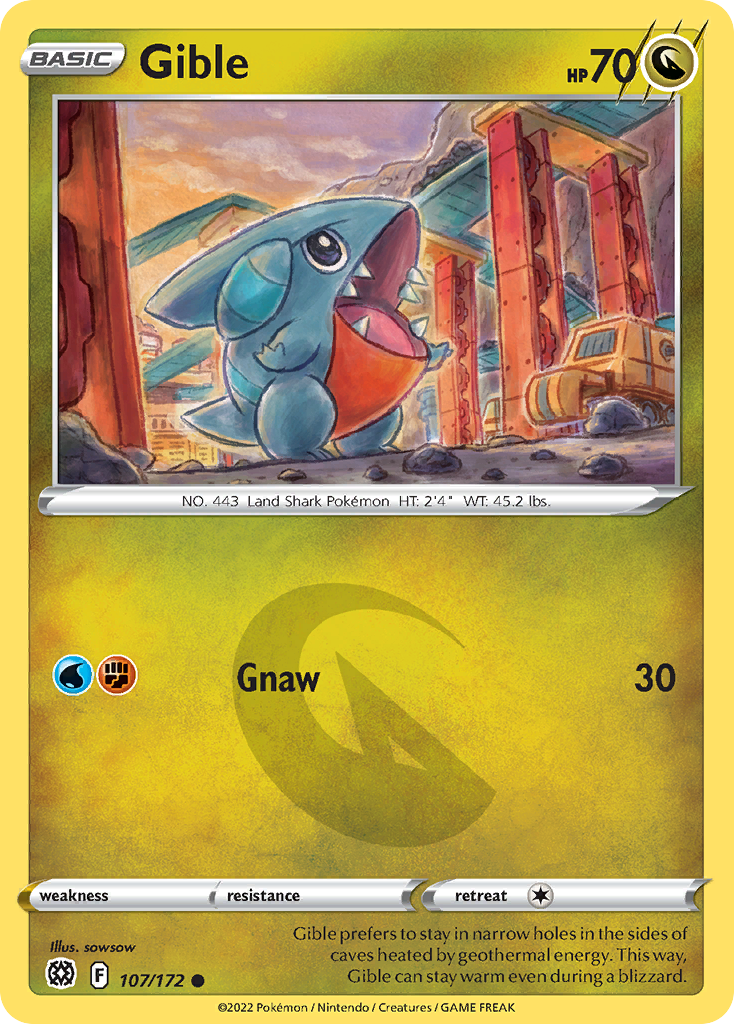 Gible — SWSH09: Brilliant Stars #107/172