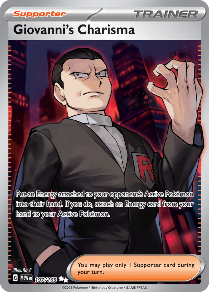 Giovanni's Charisma — SV: Scarlet & Violet 151 #197/165