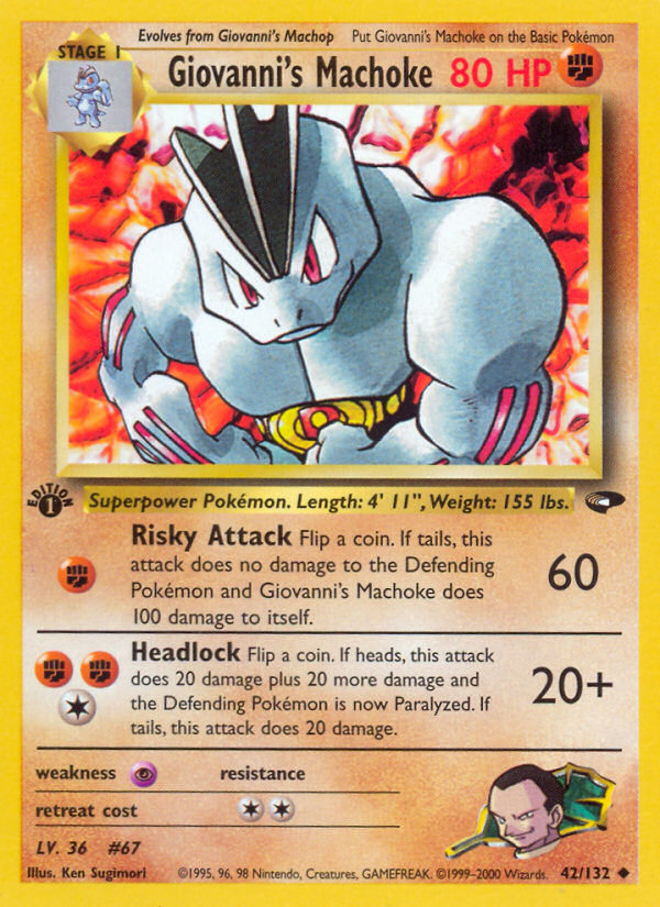 Giovanni's Machoke — Gym Challenge #042/132