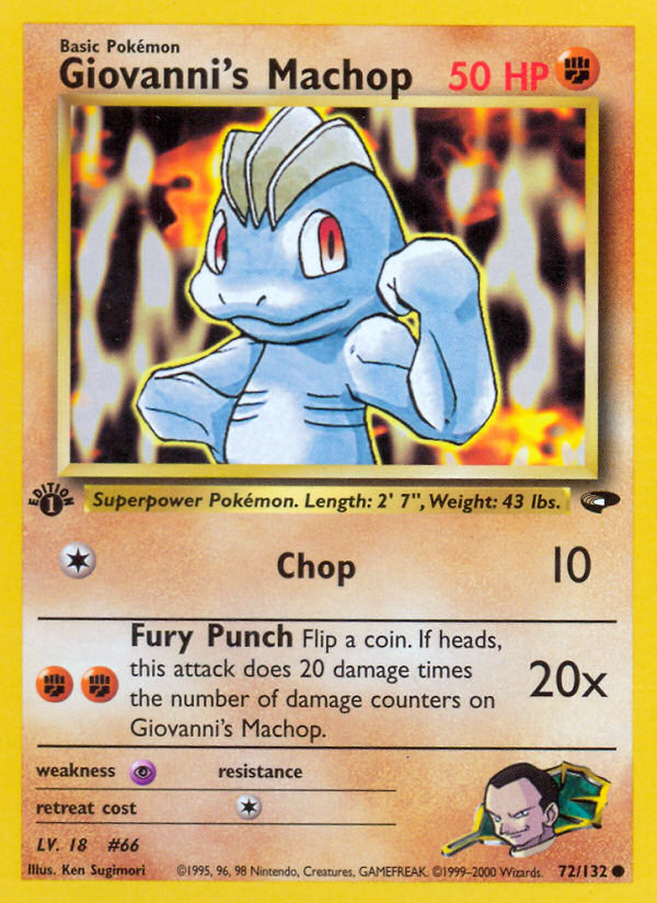 Giovanni's Machop — Gym Challenge #072/132