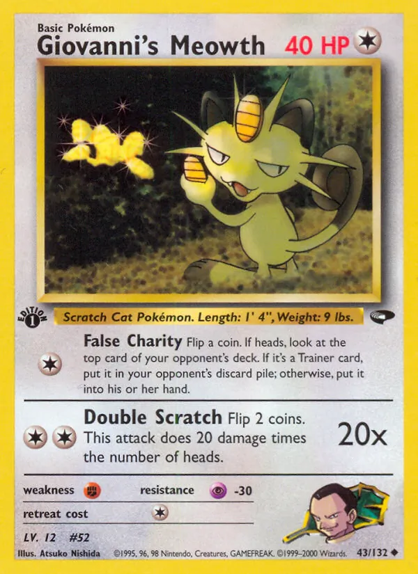 Giovanni's Meowth (43) — Gym Challenge #043/132
