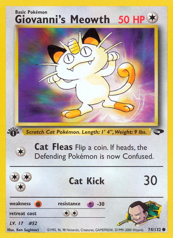 Giovanni's Meowth (74) — Gym Challenge #074/132