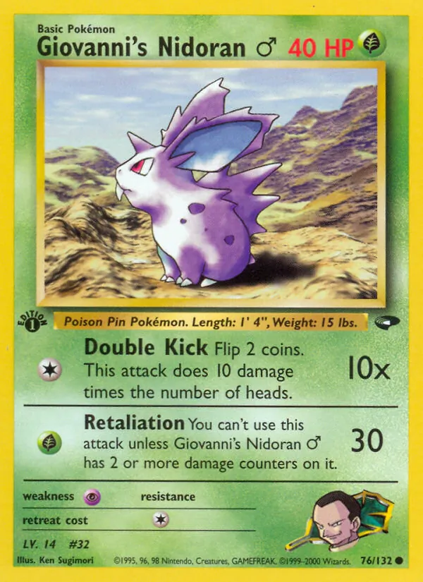 Giovanni's Nidoran M — Gym Challenge #076/132