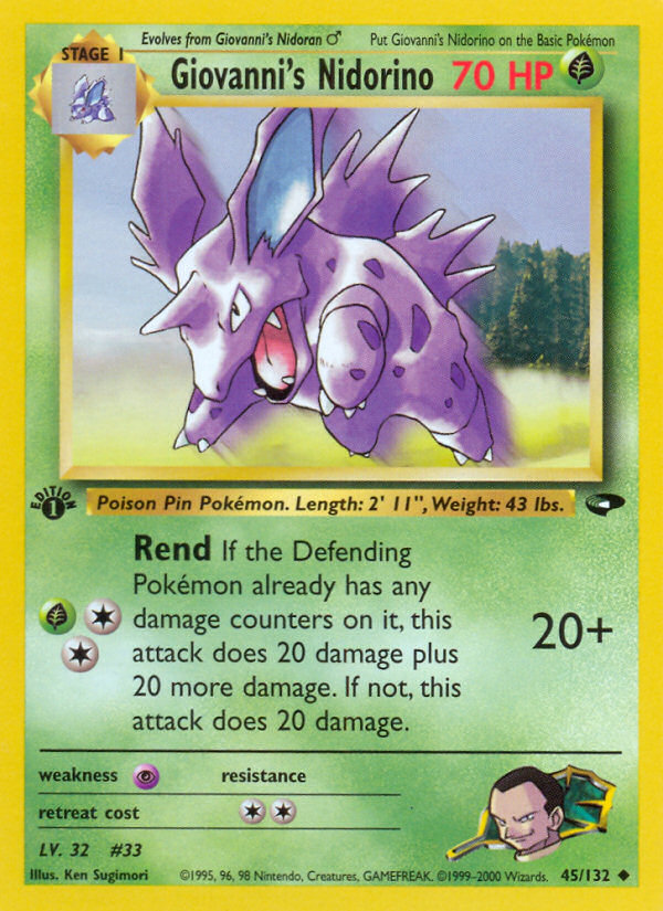 Giovanni's Nidorino — Gym Challenge #045/132