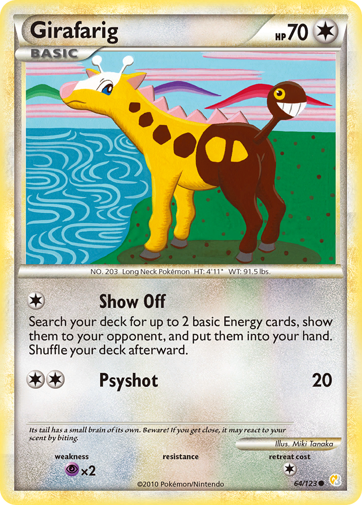 Girafarig — HeartGold SoulSilver #64/123