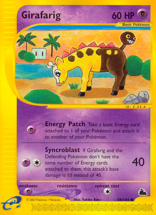 Girafarig — Skyridge #058/144